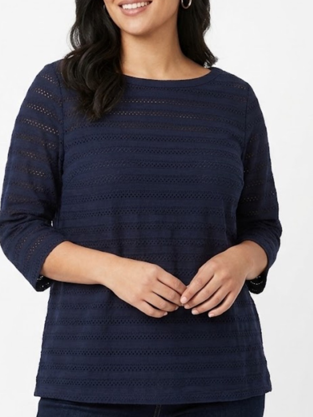 Talbots Dark Navy Logo Tee